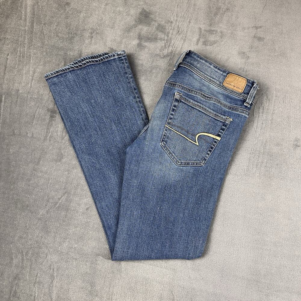 American Eagle Kick Boot Jeans Womens 8 (29x31) Blue Medium Wash Denim Y2K